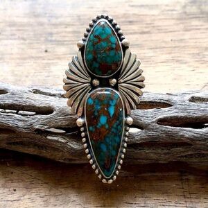 Hubei Turquoise Sterling Silver Ring